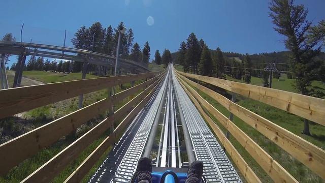 Snow King Mountain, Jackson, Wyoming, Alpine Slide & Cowboy Coaster, 4 June 2017 смотреть онлайн