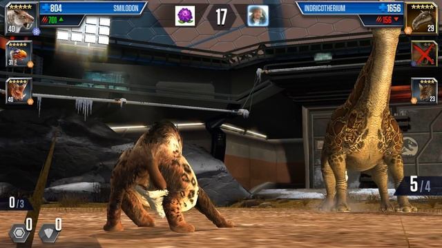 Feeding All Max Cenozoic creatures Smilodon | Jurassic World The Game смотреть онлайн