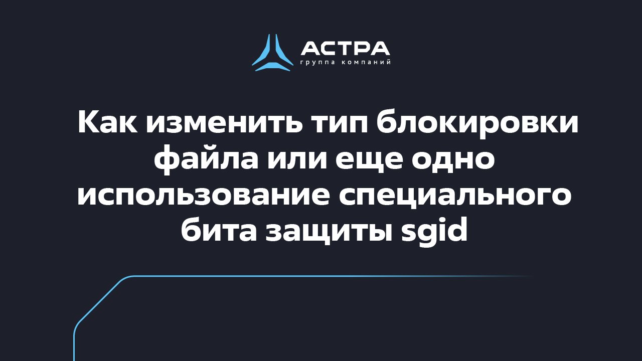 SGID, как изменить тип блокировки файла смотреть онлайн