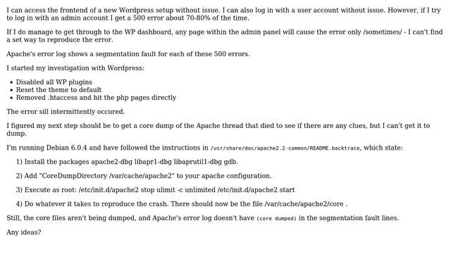 DevOps & SysAdmins: Apache segfaults on Wordpress admin page смотреть онлайн