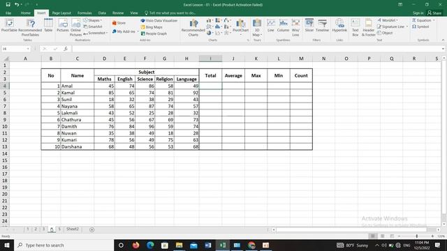 MS Excel For Beginner (Sinhala) - 5 Important Excel Formula /"Amara Creations" - පළමු පාඩම (01) смотреть онлайн