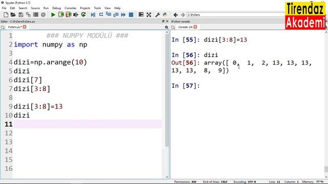 1 VİDEODA NUMPY EĞİTİMİ ? Python Dersleri смотреть онлайн