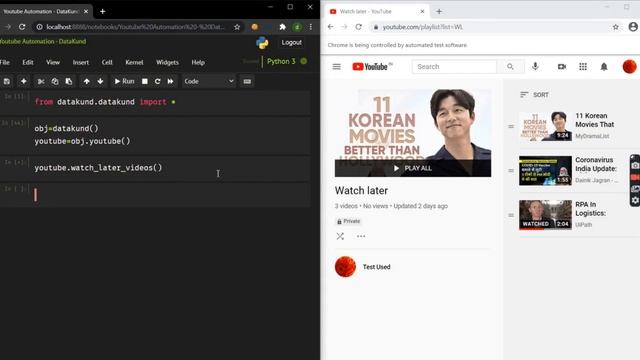 Youtube Auto Watch Later Videos Scraper | Youtube Automation | Youtube Scraper- Python,DataKund смотреть онлайн