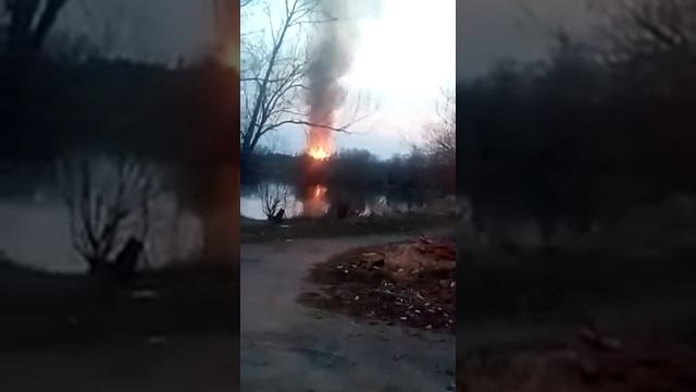 В Аниве сгорел бывший цех по переработке древесины смотреть онлайн