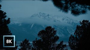 8K 3 Hours Mountain Snow Nature Sounds for Sleep and Study, Twin Lakes, Colorado ASMR