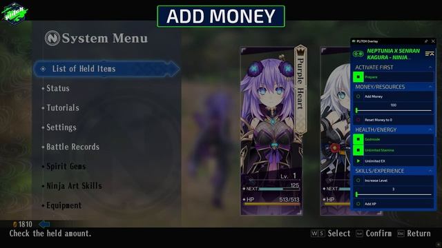 NEPTUNIA X SENRAN KAGURA - NINJA WARS Cheats: Add Money, Godmode, ... | Trainer by PLITCH смотреть онлайн