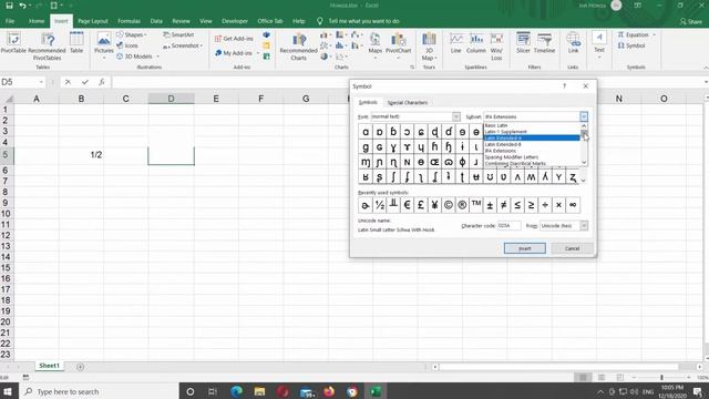 How to Type Fraction One Half ½ in Excel смотреть онлайн
