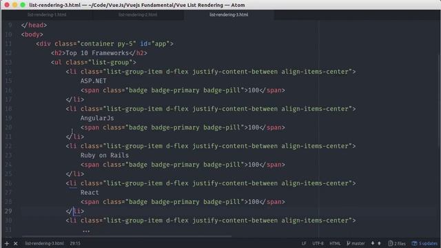 Vue.js Fundamental Tutorial Series #3 List Rendering смотреть онлайн