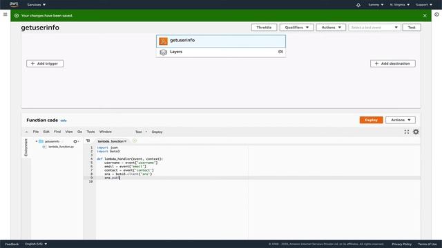 Simple API using AWS API Gateway, Lambda & SNS смотреть онлайн