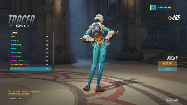 Overwatch Beta - Tracer Skins, Emotes, Poses, Highlight Intros смотреть онлайн