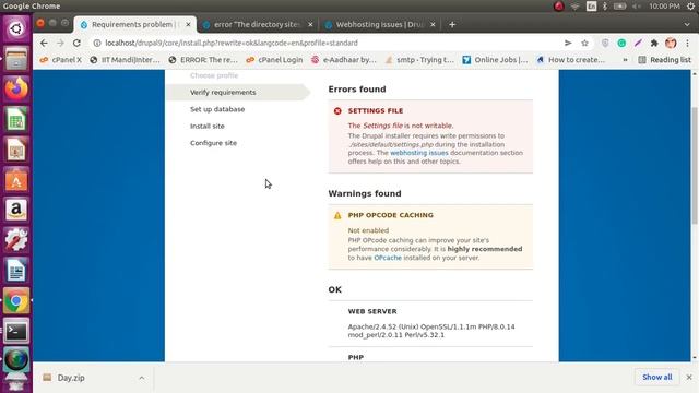 Comman Drupal install issue for lampp settings php file not exists смотреть онлайн