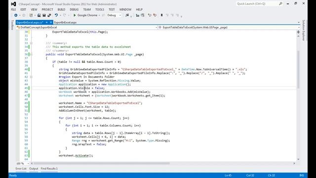How to convert C# Data Table into Excel | ASP.NET смотреть онлайн