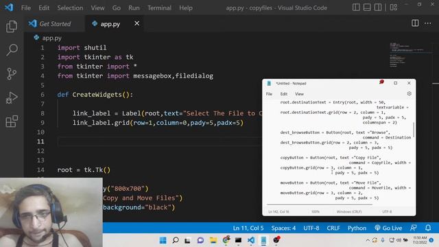 Python 3 Tkinter Script to Move & Copy Files in File System From One Path or Folder to Another GUI смотреть онлайн