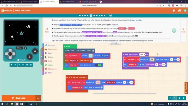 Микрософт помогает изучать программирование - Microsoft MakeCode Arcade смотреть онлайн