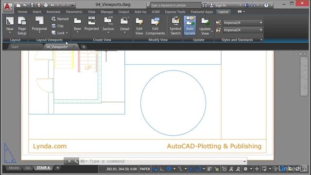 AutoCAD Tutorial - Making viewports from objects смотреть онлайн