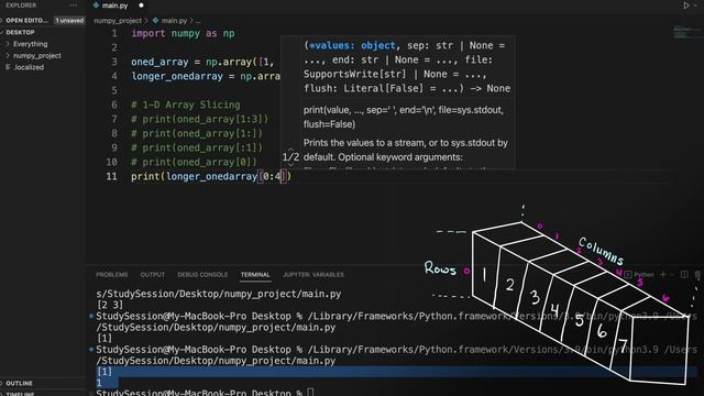 Array slicing in NumPy - learn how to slice arrays in Python! смотреть онлайн