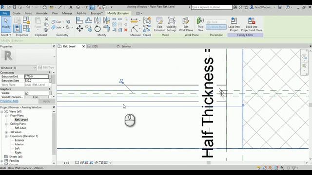 Revit Window 2 _ Awning Window Family смотреть онлайн