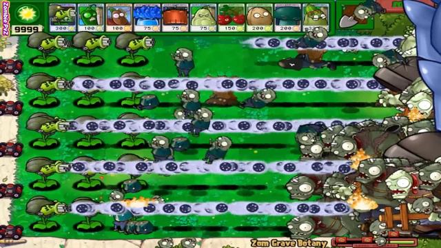 Plants vs Zombies Epic Hack | Zom Grave Botany - 999 Gatlin PEA Plants VS 1 Dr. Zomboss смотреть онлайн