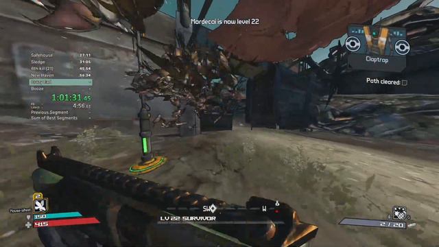 Borderlands 1 Any% Mordecai derust speedrun using Bloodwing glitch #speedrun смотреть онлайн