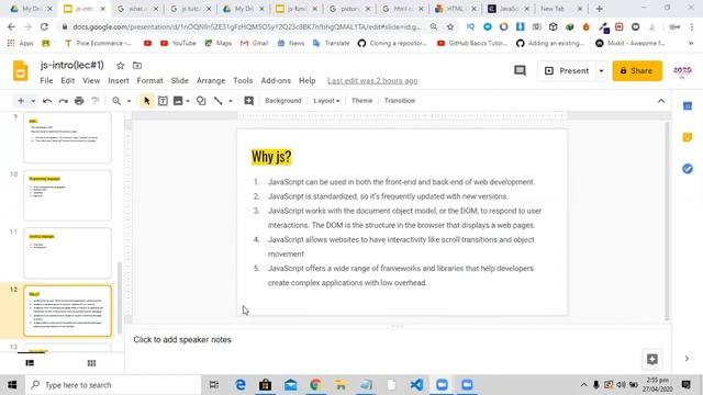Ch#1: Session#2:Introduction to JavaScript (Hindi)/Urdu| Vvork Cloud Technologies | смотреть онлайн
