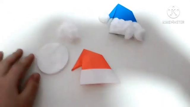 красивое оригами шапочка Деда Мороза☃️??? смотреть онлайн