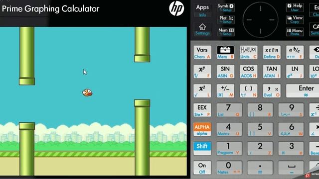 Flappy Bird game HP Prime calculator смотреть онлайн