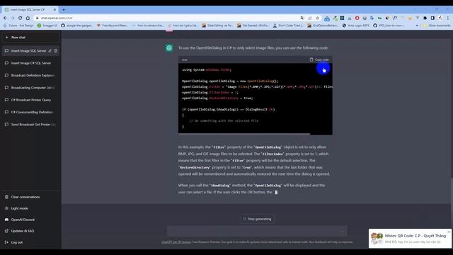 Chat GPT Lập Trình ứng dụng Lưu Hình Ảnh xuống SQLSERVER | Laptrinhvb.net смотреть онлайн