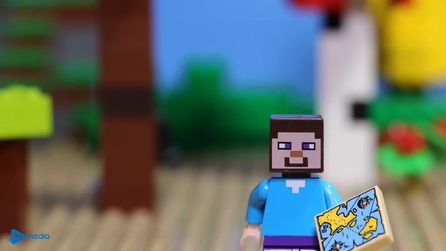 Scary Halloween Night Vs Killer Pumpkin In LEGO Minecraft - LEGO Minecraft Animation - Stop Motion