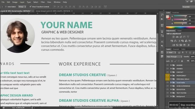 How to Edit Resume / CV in Photoshop and Microsoft Word смотреть онлайн