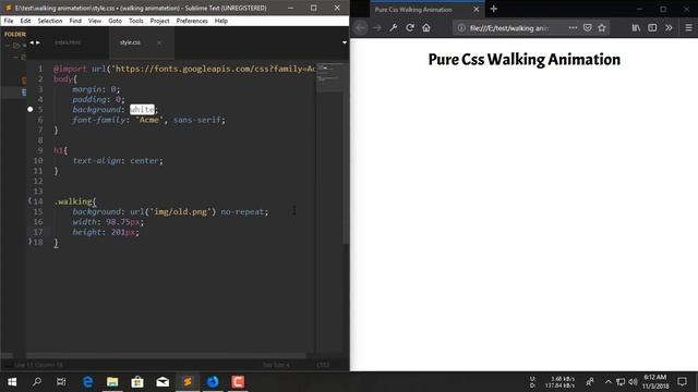Pure Css Walking Sprite Sheet Animation | Coding Guide смотреть онлайн
