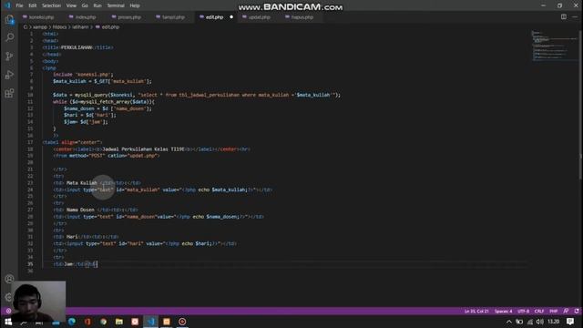 TUTORIAL! Membuat script Update dan Delete dengan menggunakan Php dan Msql смотреть онлайн