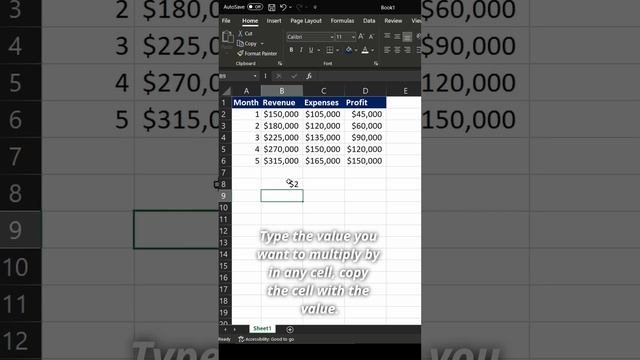 How to Multiply in Excel Without a Formula #Excel #ExcelTips #ExcelTricks #ExcelPasteSpecial #short смотреть онлайн
