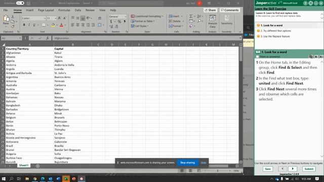 JA Excel 8 1 2 Quick Access Toolbar Find and Replace смотреть онлайн