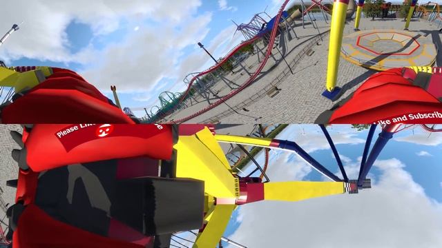 VR Video 360° 360 Roller Coaster Frisbee Ride Google Cardboard Virtual Reality смотреть онлайн