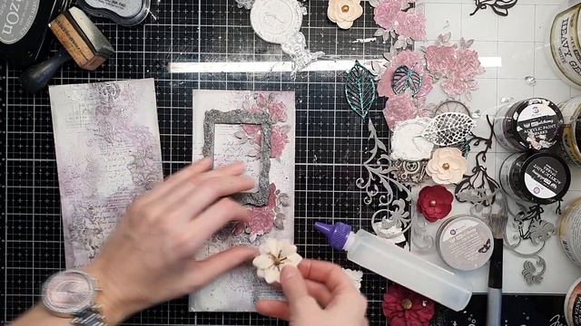 Floral cards tutorial for Prima marketing/ МК по цветочным открыткам смотреть онлайн
