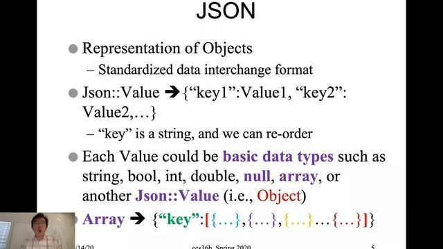 ecs36b 10/14/2020 zoom lecture: homework 3 and JSON C++ programming смотреть онлайн