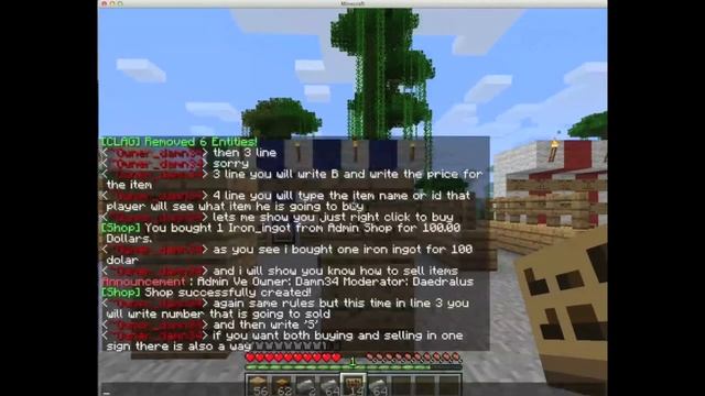 How to use chest shop plugin in minecraft 1.4.6 and 1.4.7!!!! смотреть онлайн
