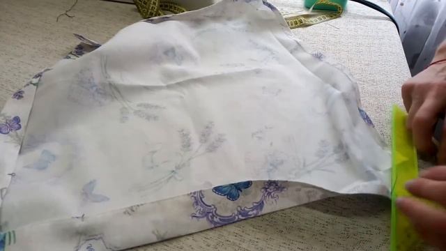 Обработка салфеток на "уголок", второй способ. смотреть онлайн