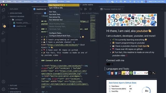 Profile readme for GitHub | Make your GitHub profile look better than ever | simplest way to do! смотреть онлайн