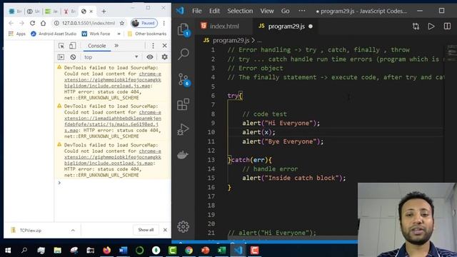 javascript bangla tutorial 61 : how to handle error in JavaScript (part-1) смотреть онлайн