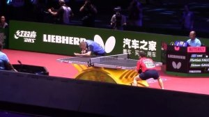 MATTIAS FALCK: техника игры короткими шипами справа и гладкой слева, техника коротких шипов справа