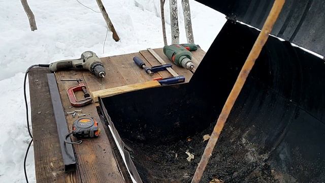 Гриль-барбекю из бочки 200л своими руками.Часть 2. смотреть онлайн