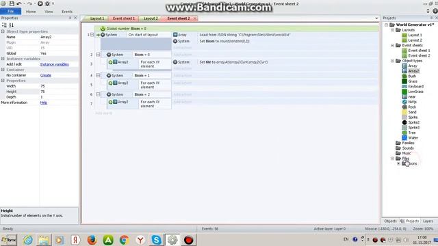 Construct 2 #25 Генерация объектов и сохранение массива мира