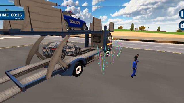 Transport Truck Police Car Simulator| Police trailer Transporter Truck Driver| walkthrough part#1 смотреть онлайн