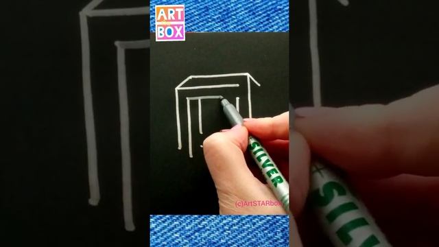 Как нарисовать 3D квадрат? Drawing 3d square figure sign смотреть онлайн
