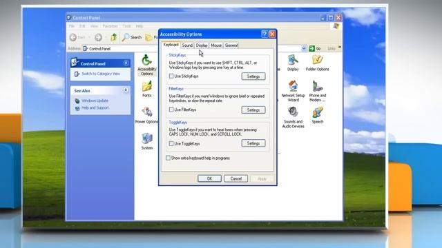 Windows XP: Use keyboard to move cursor using MouseKeys смотреть онлайн