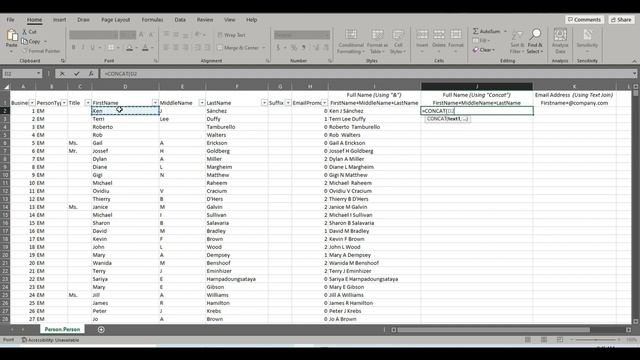 Microsoft Excel Concatenate Tutorial смотреть онлайн