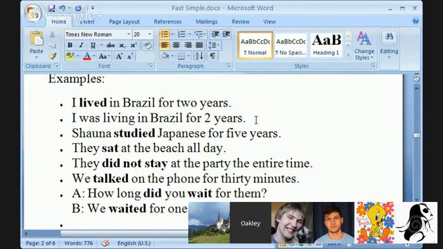 Past Simple Verb Tense смотреть онлайн