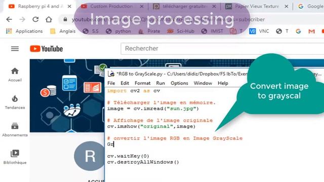 Converting an image to gray scale With Open CV смотреть онлайн