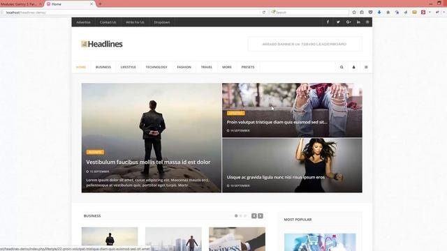 Gantry 5 - "Top News (Joomla)" Particle (Headlines) смотреть онлайн